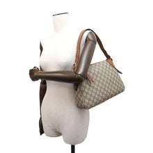 将图像加载到图库查看器中，GUCCI GG Emblem Medium One Shoulder Bag Beige/Brown815216 PVC Leather
