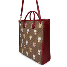 将图像加载到图库查看器中，GUCCI MicroGuccissima 2WAY Tote Bag Doraemon Collaboration Brown/Red654345 PVC Leather
