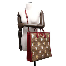 将图像加载到图库查看器中，GUCCI MicroGuccissima 2WAY Tote Bag Doraemon Collaboration Brown/Red654345 PVC Leather
