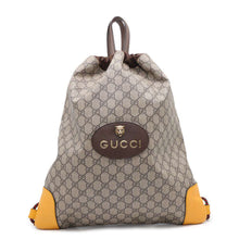 Load image into Gallery viewer, GUCCI GG Supreme Tiger Head Backpack Beige/Brown473872 GG SupremeCanvas Leather
