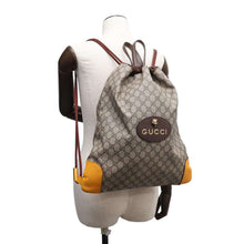 Load image into Gallery viewer, GUCCI GG Supreme Tiger Head Backpack Beige/Brown473872 GG SupremeCanvas Leather
