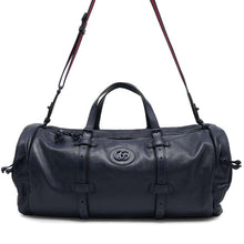 Load image into Gallery viewer, GUCCI GG Marmont 2WAY Travel Bag Navy725699 Leather
