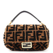 Load image into Gallery viewer, FENDI Mamma bucket Handbag Brown/Black8BR600 Fur Leather
