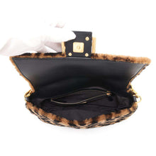 Load image into Gallery viewer, FENDI Mamma bucket Handbag Brown/Black8BR600 Fur Leather
