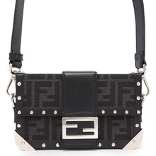 Load image into Gallery viewer, FENDI Zucca Bucket Trunk Shoulder Bag Black7VA507 Canvas Leather
