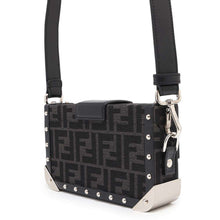 Load image into Gallery viewer, FENDI Zucca Bucket Trunk Shoulder Bag Black7VA507 Canvas Leather
