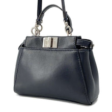 将图像加载到图库查看器中，FENDI Peekaboo 2WAY Shoulder Bag Black/Multicolor8M0355 Leather Size micro
