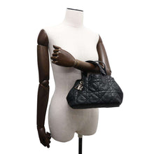 Load image into Gallery viewer, Dior TouJules Macrocannage Handbag BlackM2822OSHJ Calf Leather Size Small
