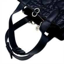 Load image into Gallery viewer, Dior TouJules Macrocannage Handbag BlackM2822OSHJ Calf Leather Size Small
