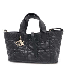 Load image into Gallery viewer, Dior TouJules Macrocannage Handbag BlackM2822OSHJ Calf Leather Size Small
