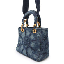 Load image into Gallery viewer, Dior Lady Dior Handbag Kaleidoscope Blue Denim Size Medium
