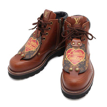 将图像加载到图库查看器中，LOUIS VUITTON Oberkampf EncreBoots NIGOCollaboration Brown Leather Size 7
