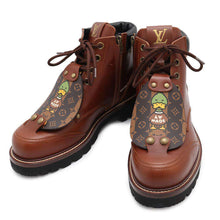 将图像加载到图库查看器中，LOUIS VUITTON Oberkampf EncreBoots NIGOCollaboration Brown Leather Size 7
