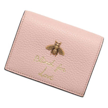 将图像加载到图库查看器中，GUCCI Animalier B Compact Wallet Pink460185 Leather
