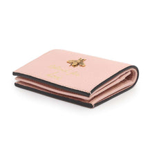 将图像加载到图库查看器中，GUCCI Animalier B Compact Wallet Pink460185 Leather
