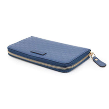 将图像加载到图库查看器中，GUCCI MicroGuccissima Zip AroundNagazaiCloth Blue449391 Leather
