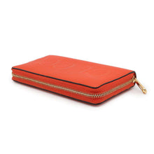 Load image into Gallery viewer, GUCCI logo zip-around wallet Orange658691 Leather
