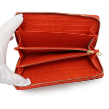 将图像加载到图库查看器中，GUCCI logo zip-around wallet Orange658691 Leather
