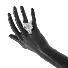 将图像加载到图库查看器中，GUCCI Anger Forest Wolf Head Ring Size 19/#18476900 SV925
