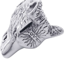 将图像加载到图库查看器中，GUCCI Anger Forest Wolf Head Ring Size 19/#18476900 SV925
