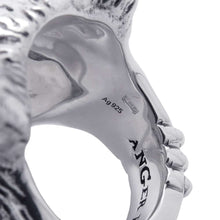 Load image into Gallery viewer, GUCCI Anger Forest Wolf Head Ring Size 19/#18476900 SV925
