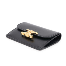 Load image into Gallery viewer, CELINE Triomphe Card Case Black10I583DPV Shiny Calf Leather
