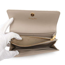 Load image into Gallery viewer, Dior Caro Long Flap Wallet BeigeS5039UWHC Calf Leather
