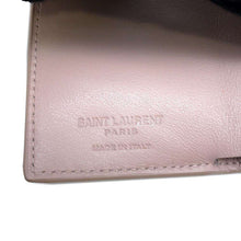 将图像加载到图库查看器中，SAINT LAURENT PARIS Tiny wallet Pink459784 Embossed Leather
