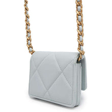 Load image into Gallery viewer, CHANEL CHANEL19 Chain Flap Wallet Light BlueAP1787 Lambskin
