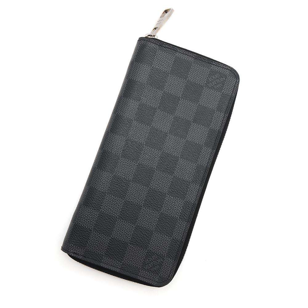 LOUIS VUITTON Zippy wallet Vertical NoirN63095 Damier Graphite