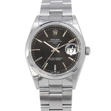 将图像加载到图库查看器中，ROLEX Oyster Perpetual Date W34mm Stainless Steel Black Dial15200
