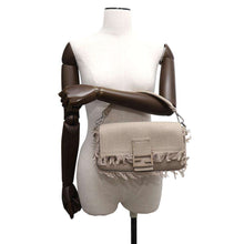 Load image into Gallery viewer, FENDI Fringe Bucket 2WAY Handbag Beige7VA572 Fabric
