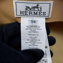 Load image into Gallery viewer, HERMES Cap Julietta Seashell Size 59 Beige Cotton100%
