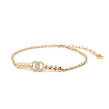 将图像加载到图库查看器中，CHANEL CC Logo Choker GoldABA259 Metal Rhinestone
