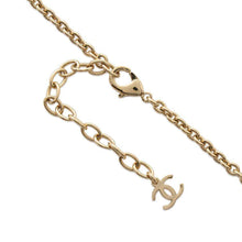 将图像加载到图库查看器中，CHANEL CC Logo Choker GoldABA259 Metal Rhinestone
