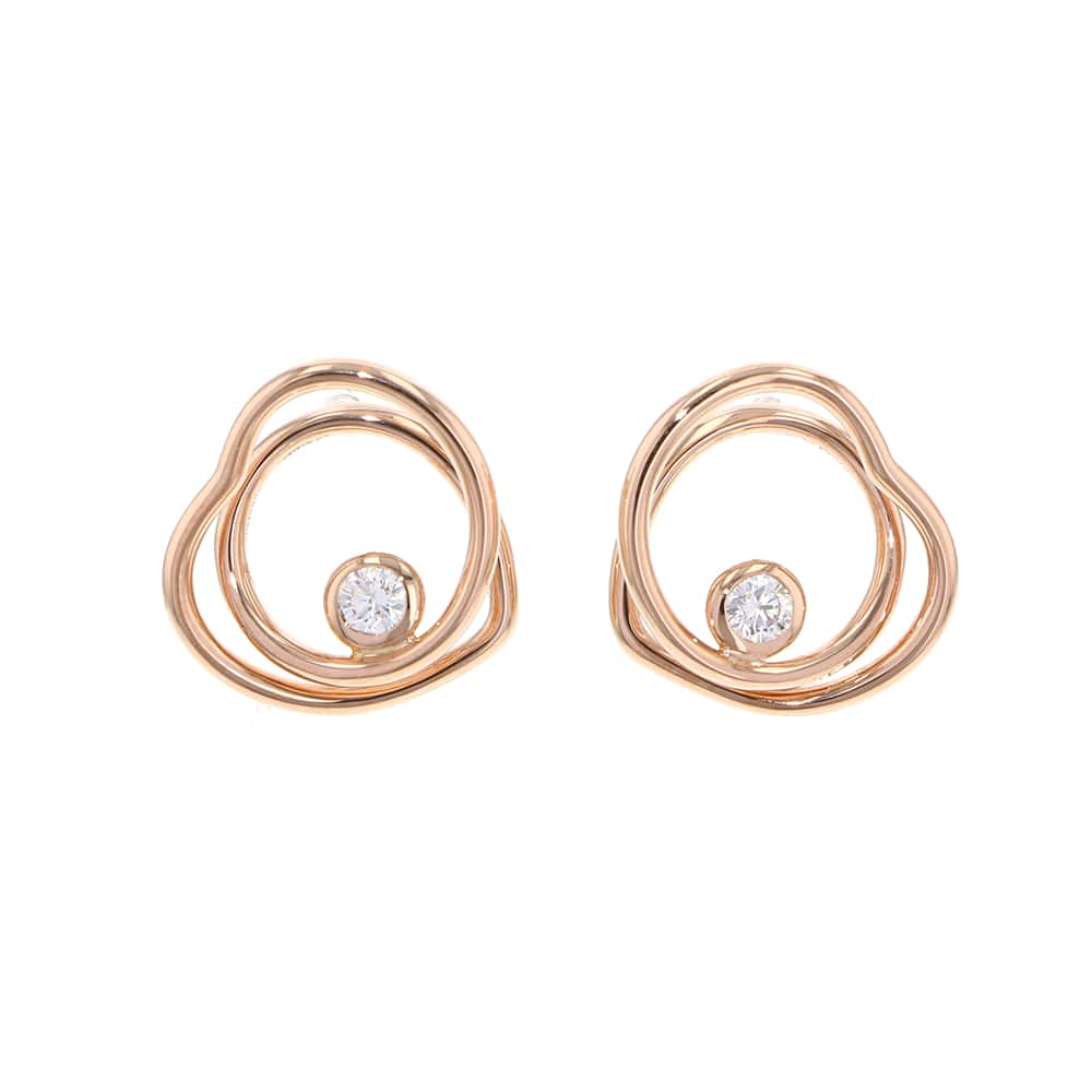 HERMES Caba Cityslide clutchertige Cool EarringsH119515B 18K Pink Gold