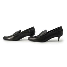 将图像加载到图库查看器中，HERMES Glorias 40 Pumps Black Leather Size 36
