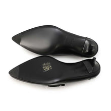 将图像加载到图库查看器中，HERMES Glorias 40 Pumps Black Leather Size 36
