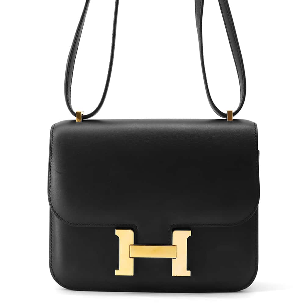 HERMES Constance Black Swift Leather Size Mini