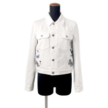 将图像加载到图库查看器中，Dior Butterfly Jacket Size 36 White412V11A3069 Denim
