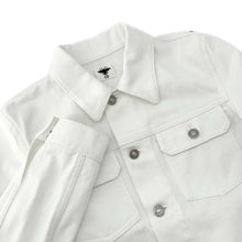 将图像加载到图库查看器中，Dior Butterfly Jacket Size 36 White412V11A3069 Denim
