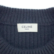 将图像加载到图库查看器中，CELINE Logo knit sweater Size M Black2A19R205O Wool 75% Angola 25%
