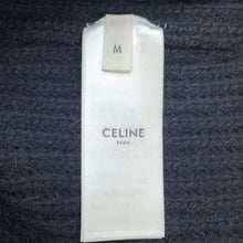 Load image into Gallery viewer, CELINE Logo knit sweater Size M Black2A19R205O Wool 75% Angola 25%
