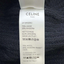 Load image into Gallery viewer, CELINE Logo knit sweater Size M Black2A19R205O Wool 75% Angola 25%
