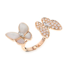 将图像加载到图库查看器中，Van Cleef &amp; Arpels De Papillon Entree Les Doors Ring Size 50/#10VCARO7AL50/VCARO7AL00 18K Pink Gold
