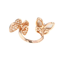 将图像加载到图库查看器中，Van Cleef &amp; Arpels De Papillon Entree Les Doors Ring Size 50/#10VCARO7AL50/VCARO7AL00 18K Pink Gold
