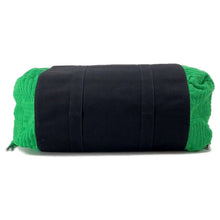 将图像加载到图库查看器中，Bottega Veneta Jacquard roll-up bag Green/Black709442 Terry Cloth Canvas
