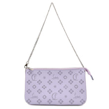 Load image into Gallery viewer, Christian Louboutin LOUBILA Zip-up Clutch Bag with Chain Purple3225038 Leather
