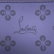 Load image into Gallery viewer, Christian Louboutin LOUBILA Zip-up Clutch Bag with Chain Purple3225038 Leather
