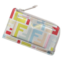 Load image into Gallery viewer, FENDI Card Case Silver/Multicolor8M0489 Leather
